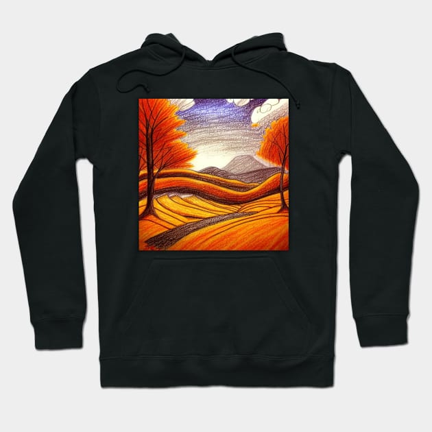 Landscape In Autumn Landscape Hoodie by Landscape In Autumn